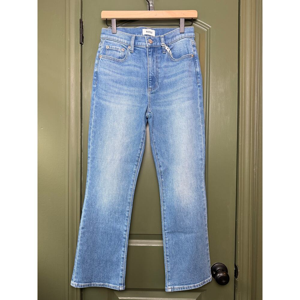 NWT Pistola Lennon High Rise Crop Ankle Boot Jean Denim Hidden Gem Women's 26